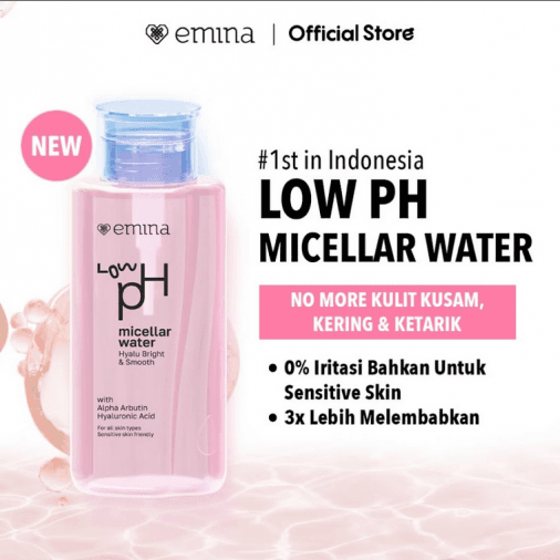 Emina HyaluBright & Smooth Low pH Micellar Water 125 ml